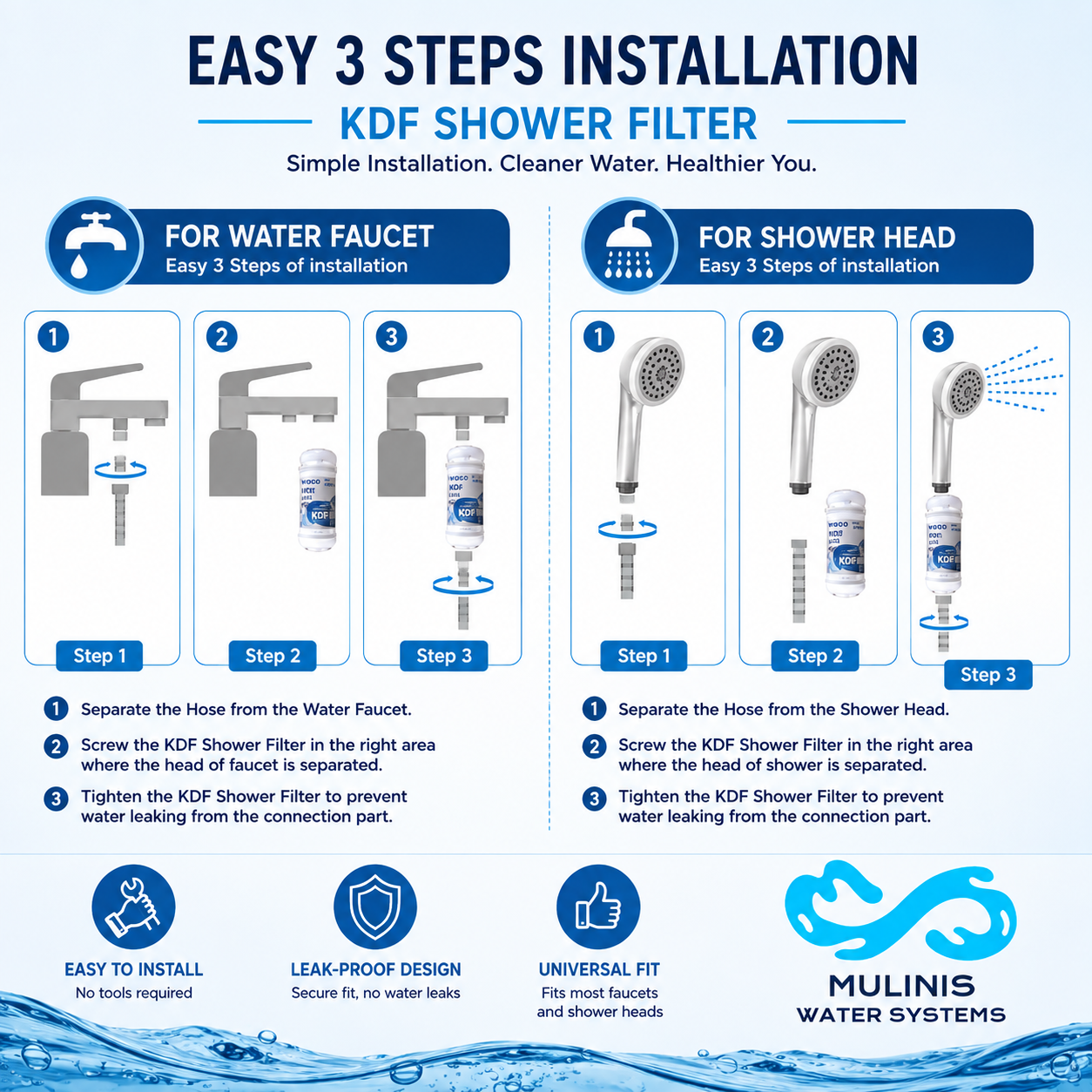 KDF Shower & Faucet Filter – Multi-Use Water Filter - Image 5