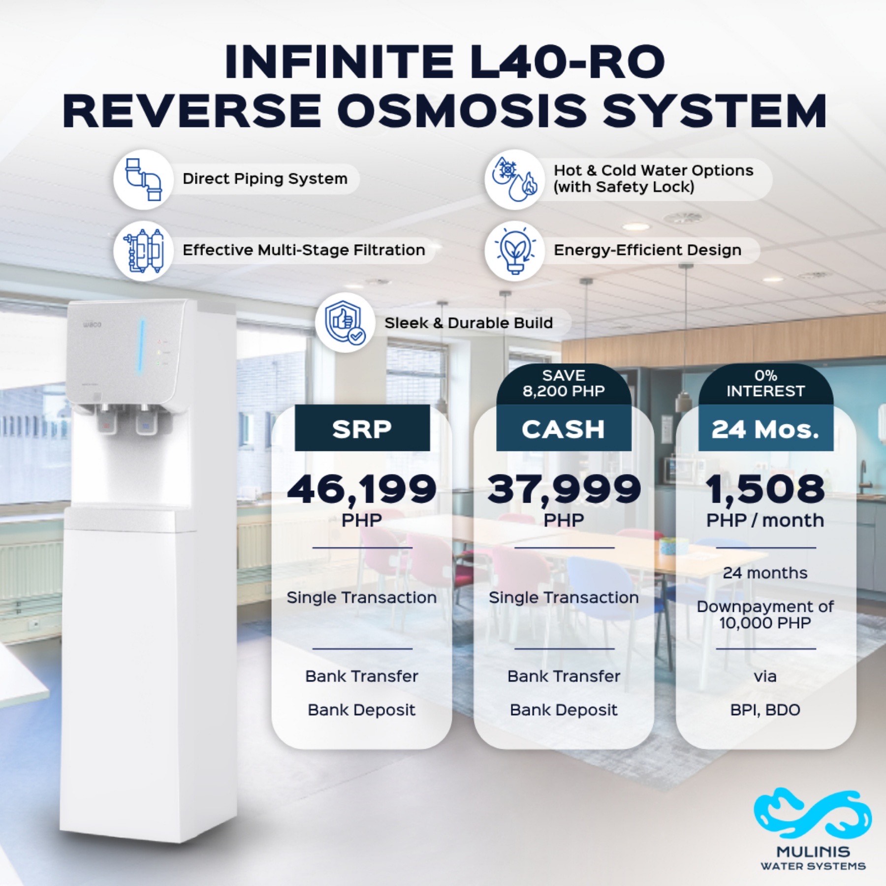 Infinite L40-RO Reverse Osmosis System (1 year)